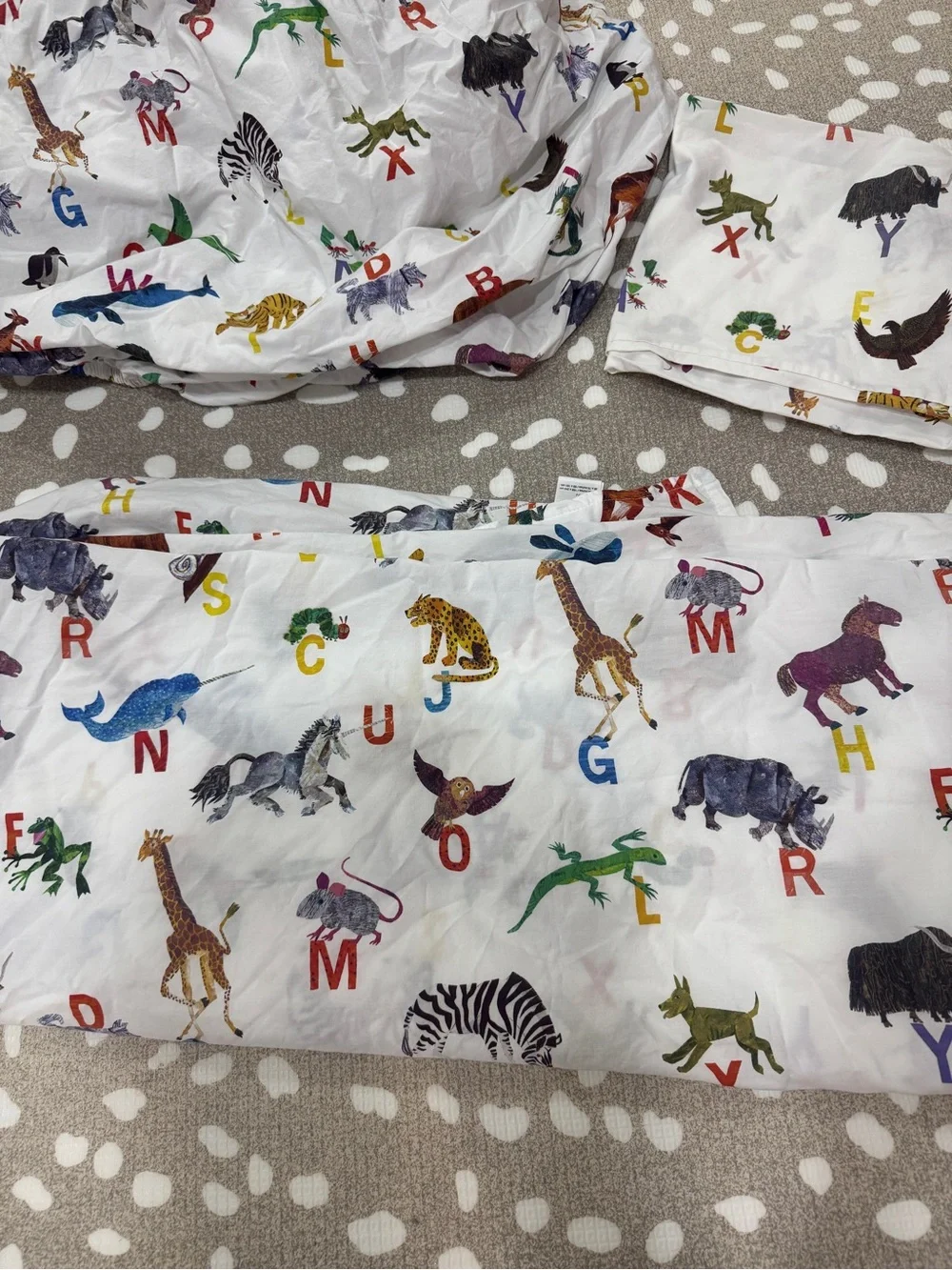 Pottery Barn Kids World of Eric Carle books Organic cotton Sheet Set Pillowcase